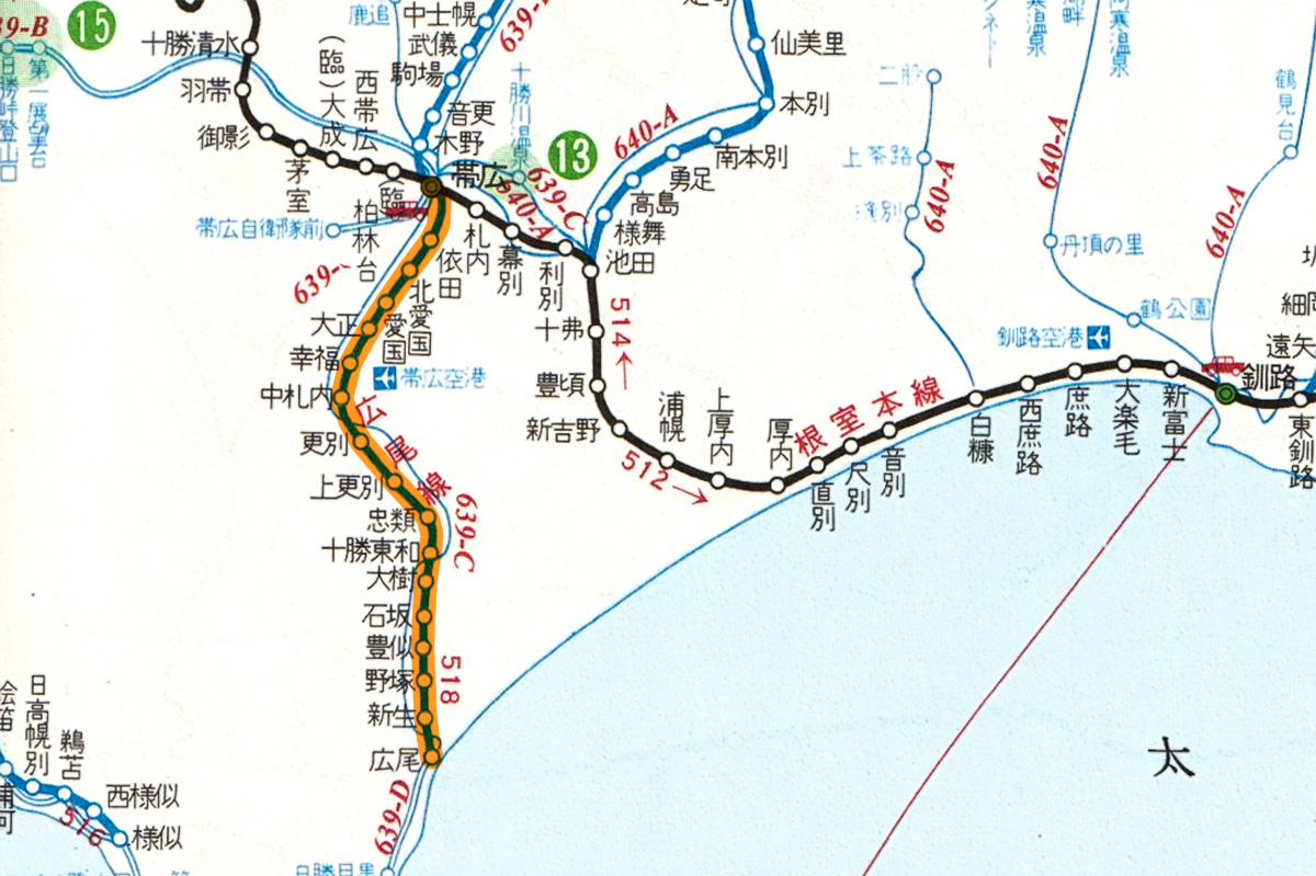 国鉄 池北線路線図